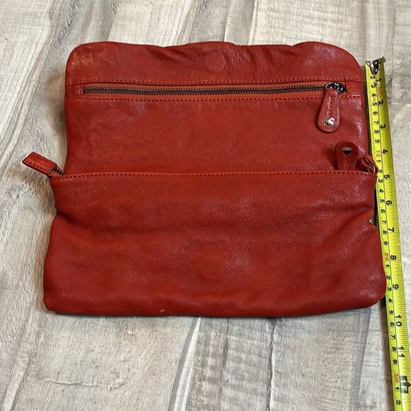 7Chi pocketbook leather tomato red folding purse missing strap - Picture 13 of 13